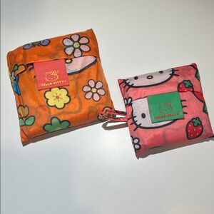 Baggu x Hello Kitty Set of 2 Reusable Totes Standard & Baby - Orange  & Pink
